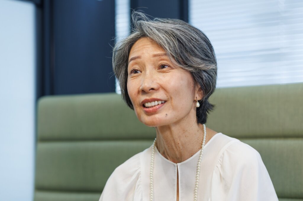 インタビューに答える兼子久実さん